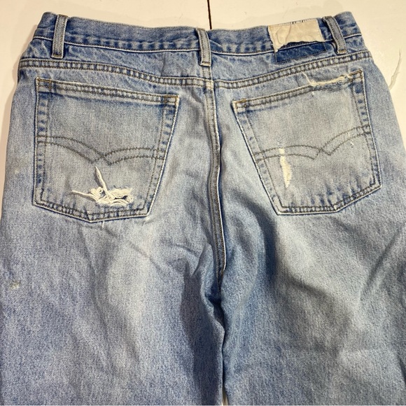 Bugle Boy Vintage Retro 90’s Y2K Light Wash Distressed 100% Cotton Jeans - Picture 6 of 16